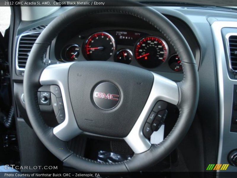 Carbon Black Metallic / Ebony 2012 GMC Acadia SL AWD
