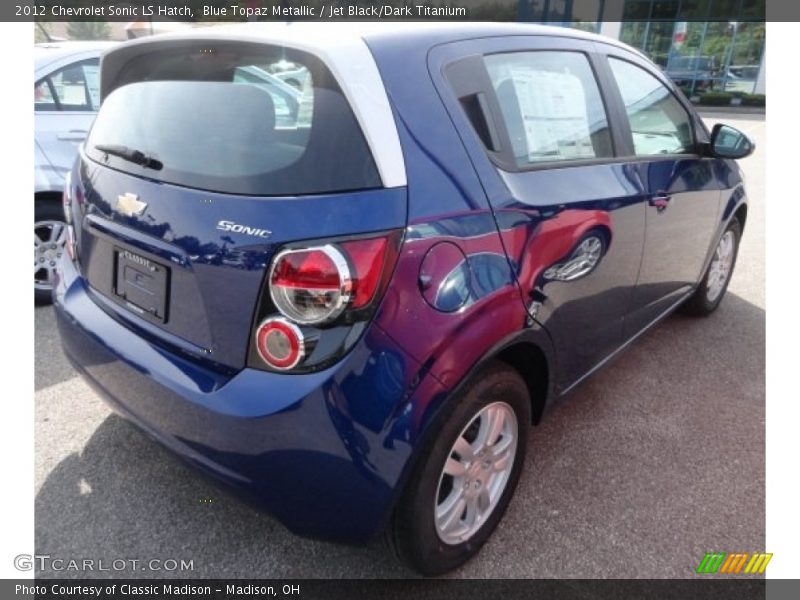 Blue Topaz Metallic / Jet Black/Dark Titanium 2012 Chevrolet Sonic LS Hatch