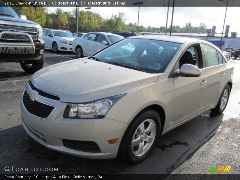 Gold Mist Metallic / Jet Black/Brick Leather 2011 Chevrolet Cruze LT