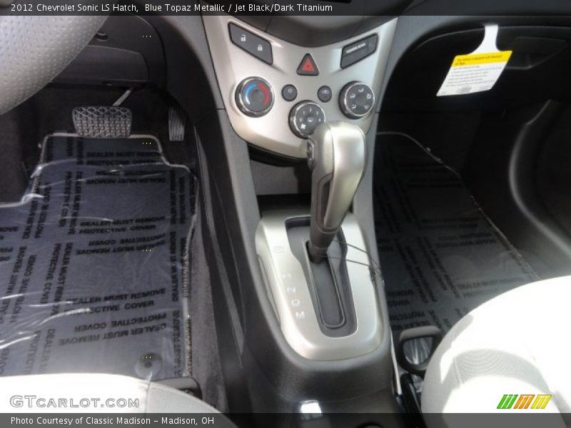 Blue Topaz Metallic / Jet Black/Dark Titanium 2012 Chevrolet Sonic LS Hatch