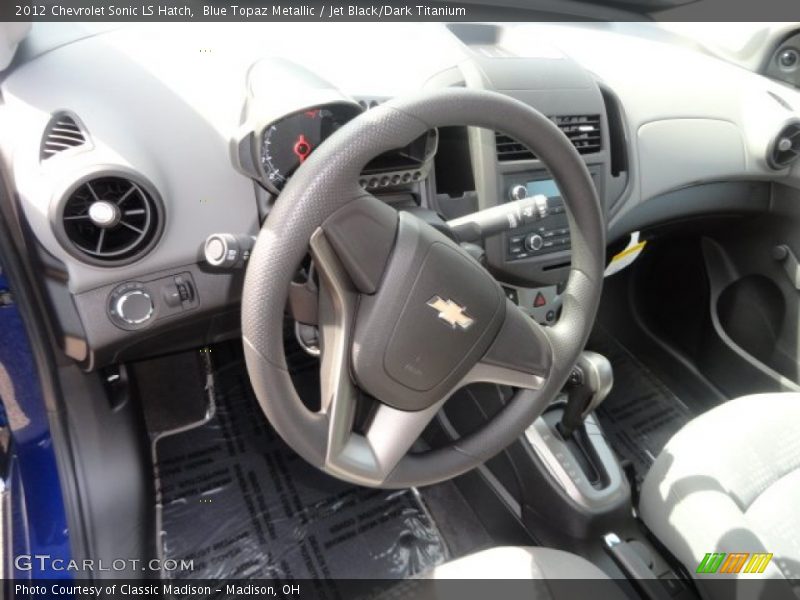 Blue Topaz Metallic / Jet Black/Dark Titanium 2012 Chevrolet Sonic LS Hatch