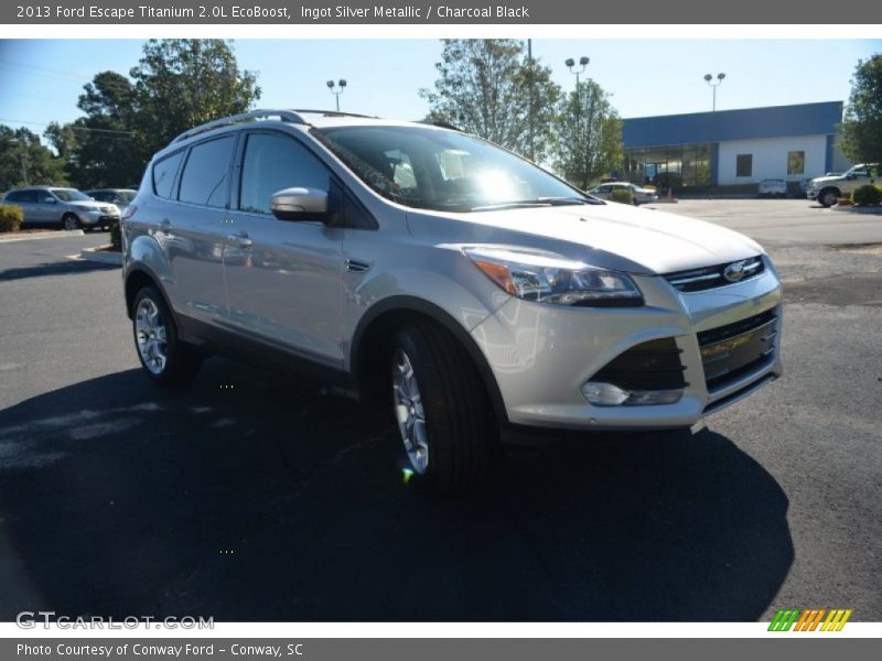 Ingot Silver Metallic / Charcoal Black 2013 Ford Escape Titanium 2.0L EcoBoost