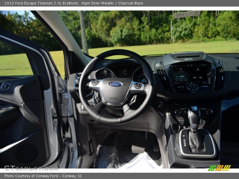 Ingot Silver Metallic / Charcoal Black 2013 Ford Escape Titanium 2.0L EcoBoost