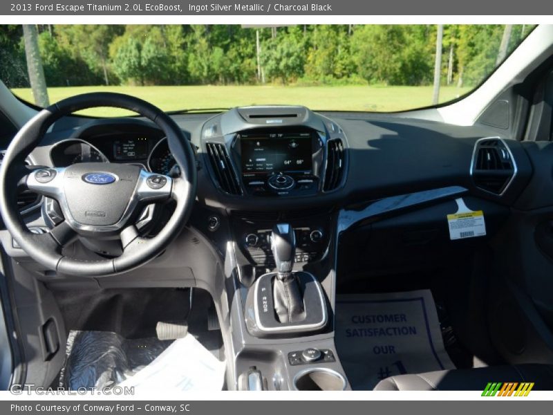 Ingot Silver Metallic / Charcoal Black 2013 Ford Escape Titanium 2.0L EcoBoost