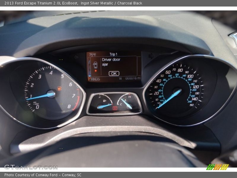 Ingot Silver Metallic / Charcoal Black 2013 Ford Escape Titanium 2.0L EcoBoost