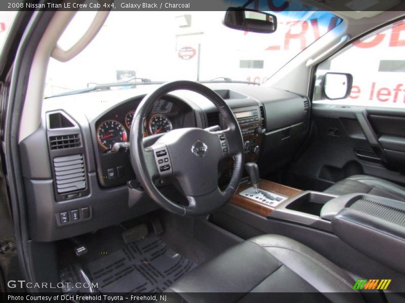Galaxy Black / Charcoal 2008 Nissan Titan LE Crew Cab 4x4