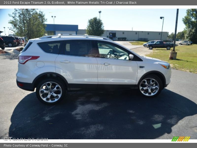 White Platinum Metallic Tri-Coat / Charcoal Black 2013 Ford Escape Titanium 2.0L EcoBoost