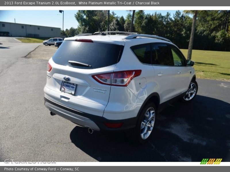 White Platinum Metallic Tri-Coat / Charcoal Black 2013 Ford Escape Titanium 2.0L EcoBoost