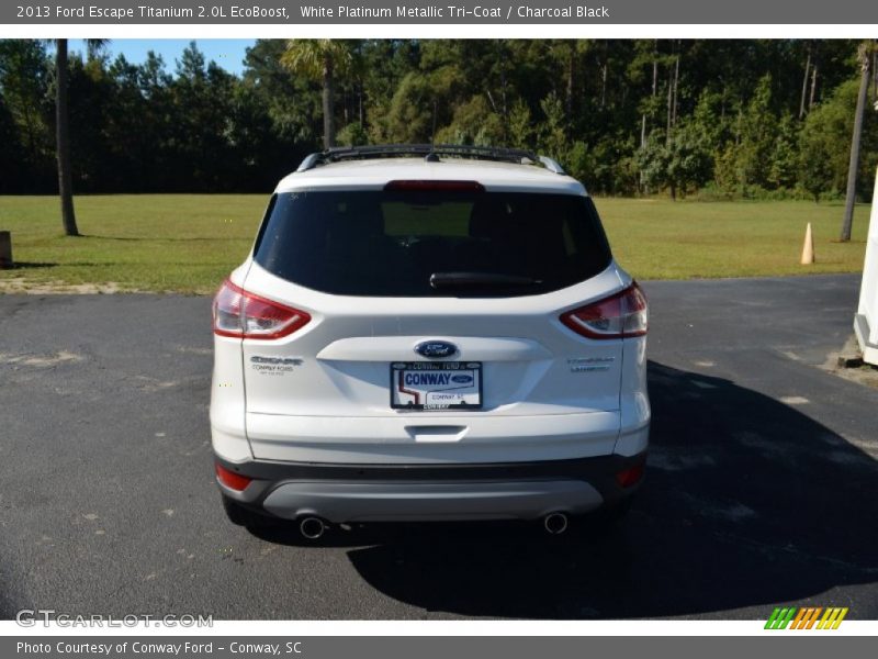 White Platinum Metallic Tri-Coat / Charcoal Black 2013 Ford Escape Titanium 2.0L EcoBoost