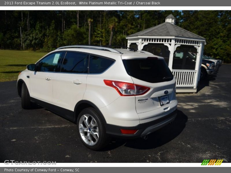 White Platinum Metallic Tri-Coat / Charcoal Black 2013 Ford Escape Titanium 2.0L EcoBoost