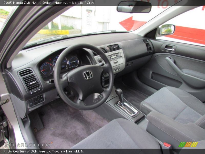 Magnesium Metallic / Gray 2005 Honda Civic Hybrid Sedan