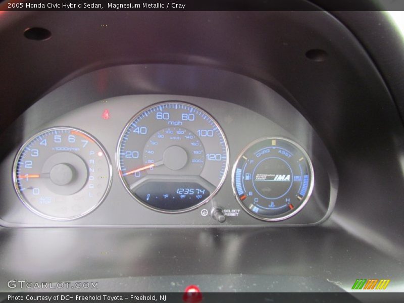 Magnesium Metallic / Gray 2005 Honda Civic Hybrid Sedan