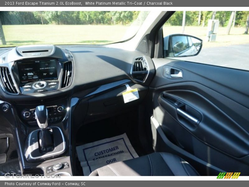 White Platinum Metallic Tri-Coat / Charcoal Black 2013 Ford Escape Titanium 2.0L EcoBoost