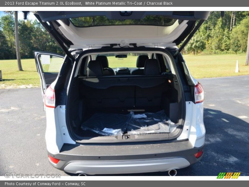 White Platinum Metallic Tri-Coat / Charcoal Black 2013 Ford Escape Titanium 2.0L EcoBoost