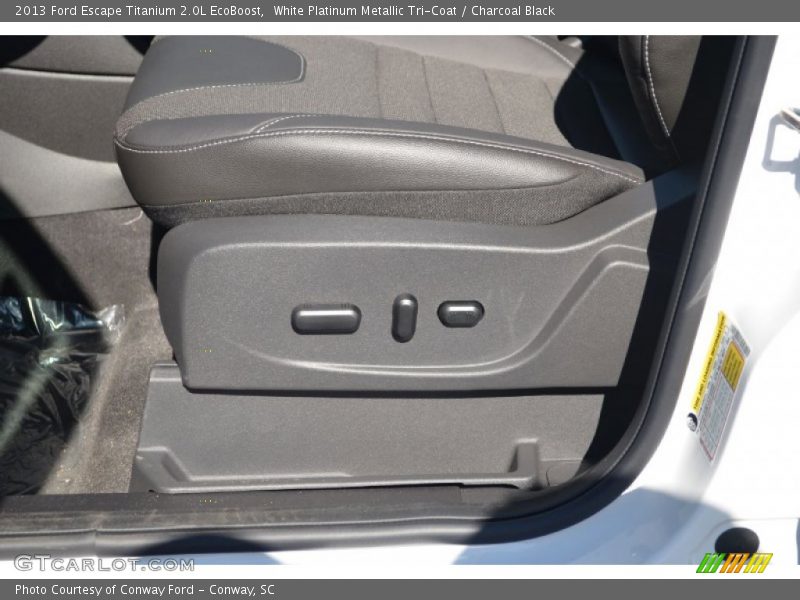 White Platinum Metallic Tri-Coat / Charcoal Black 2013 Ford Escape Titanium 2.0L EcoBoost