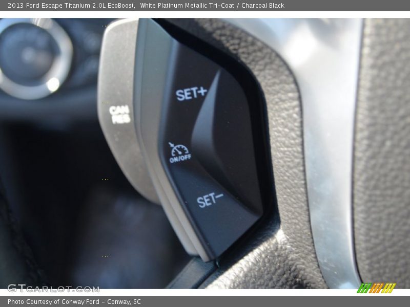 White Platinum Metallic Tri-Coat / Charcoal Black 2013 Ford Escape Titanium 2.0L EcoBoost