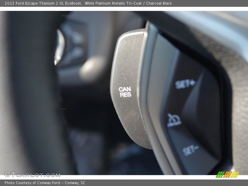White Platinum Metallic Tri-Coat / Charcoal Black 2013 Ford Escape Titanium 2.0L EcoBoost