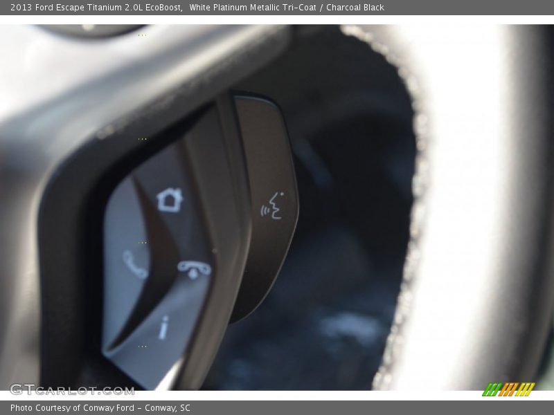 White Platinum Metallic Tri-Coat / Charcoal Black 2013 Ford Escape Titanium 2.0L EcoBoost