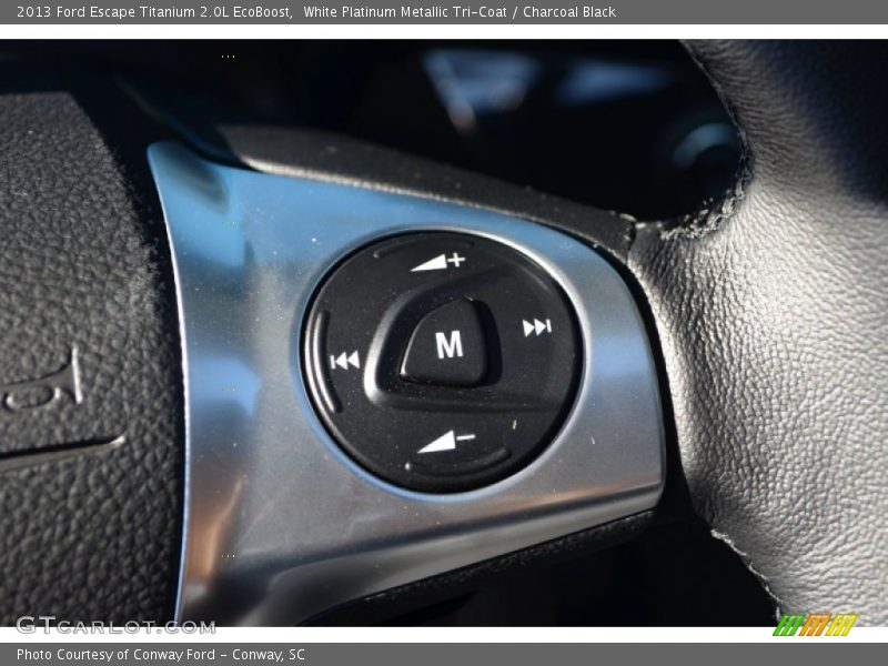 White Platinum Metallic Tri-Coat / Charcoal Black 2013 Ford Escape Titanium 2.0L EcoBoost