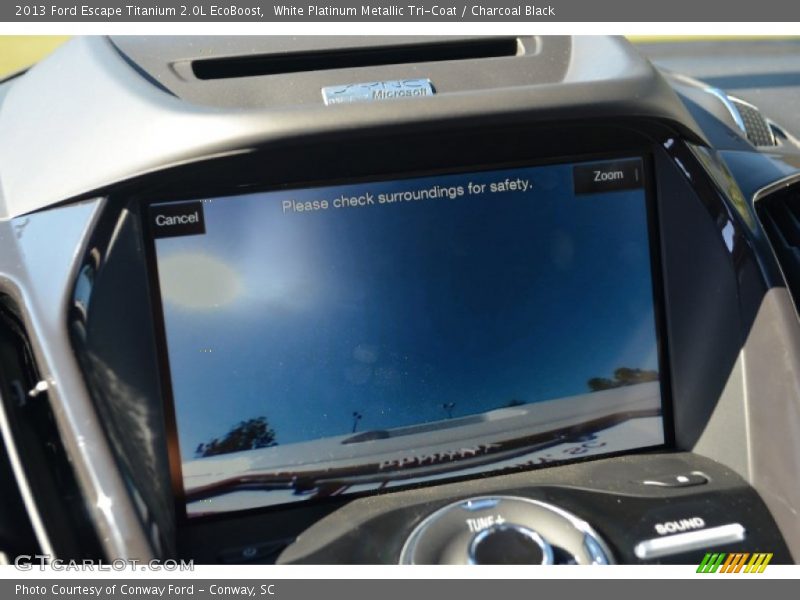 White Platinum Metallic Tri-Coat / Charcoal Black 2013 Ford Escape Titanium 2.0L EcoBoost