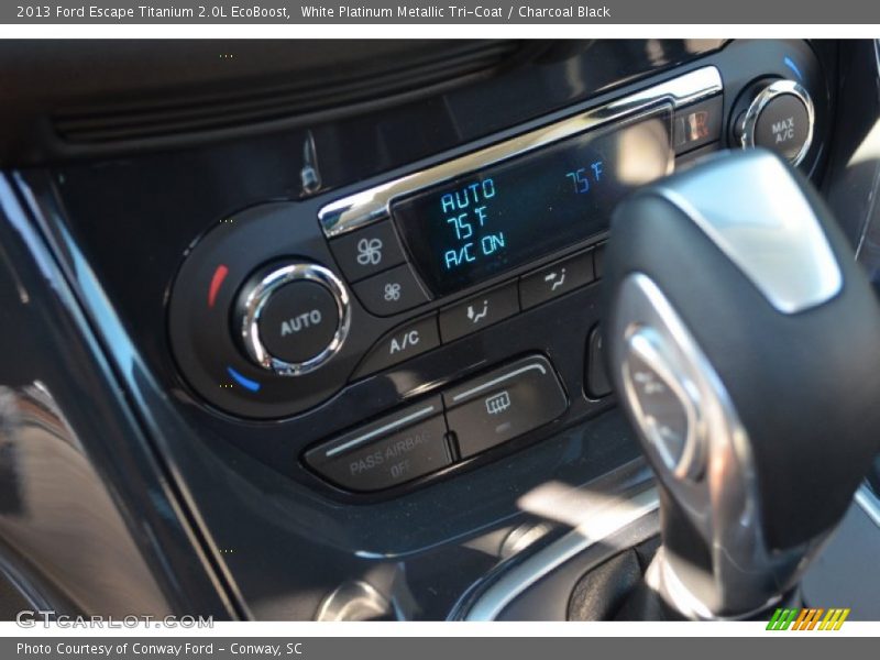 White Platinum Metallic Tri-Coat / Charcoal Black 2013 Ford Escape Titanium 2.0L EcoBoost