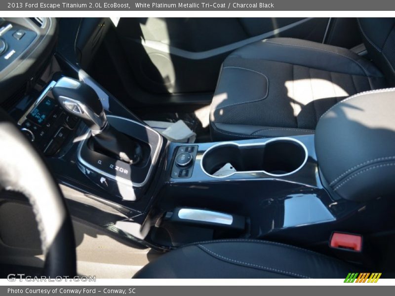 White Platinum Metallic Tri-Coat / Charcoal Black 2013 Ford Escape Titanium 2.0L EcoBoost