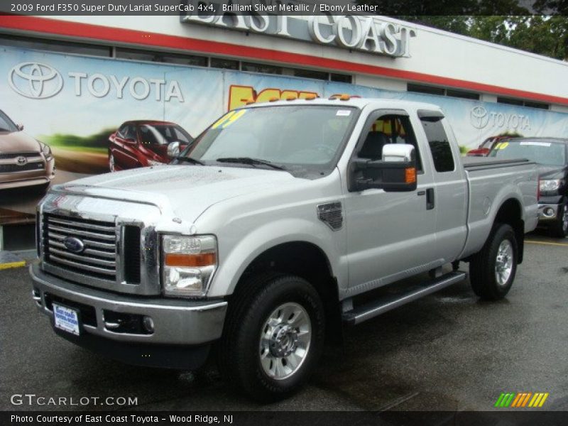 Brilliant Silver Metallic / Ebony Leather 2009 Ford F350 Super Duty Lariat SuperCab 4x4