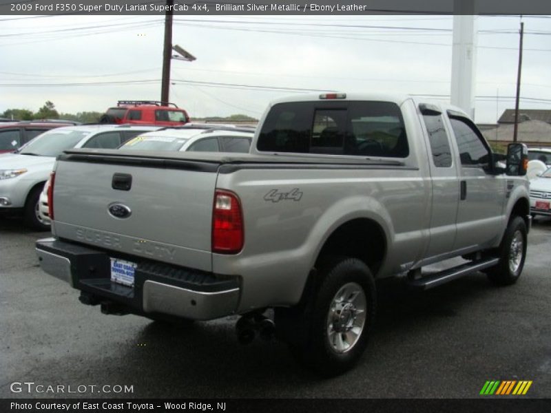 Brilliant Silver Metallic / Ebony Leather 2009 Ford F350 Super Duty Lariat SuperCab 4x4