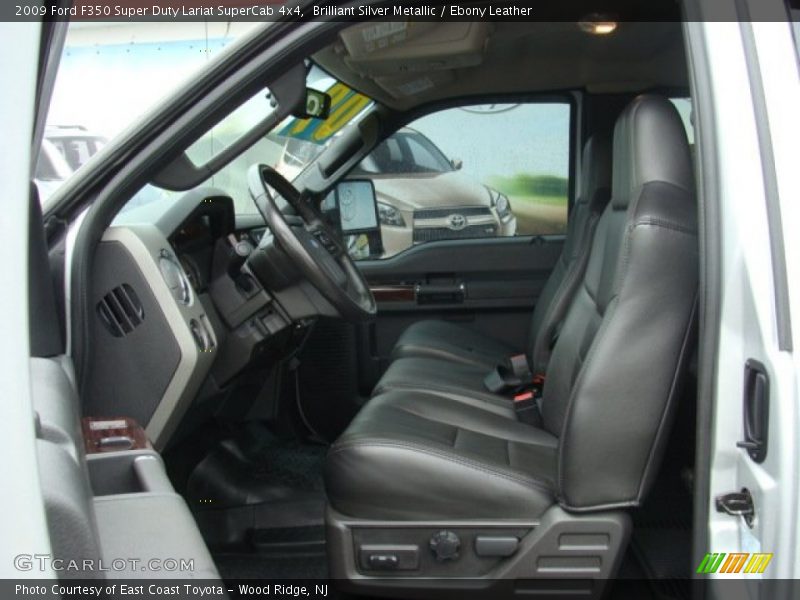 Brilliant Silver Metallic / Ebony Leather 2009 Ford F350 Super Duty Lariat SuperCab 4x4