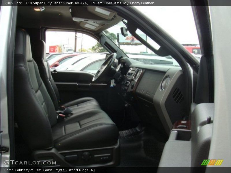 Brilliant Silver Metallic / Ebony Leather 2009 Ford F350 Super Duty Lariat SuperCab 4x4