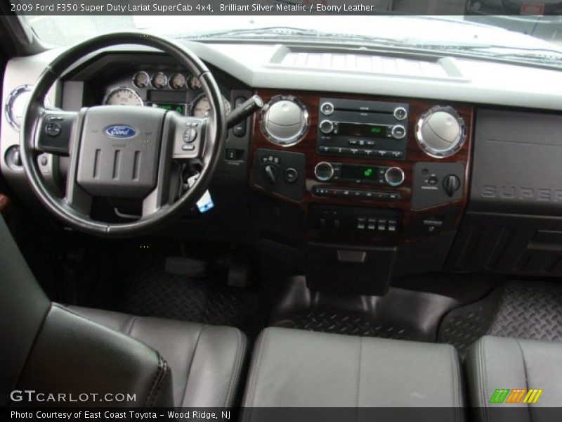 Brilliant Silver Metallic / Ebony Leather 2009 Ford F350 Super Duty Lariat SuperCab 4x4