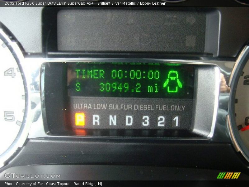 Brilliant Silver Metallic / Ebony Leather 2009 Ford F350 Super Duty Lariat SuperCab 4x4