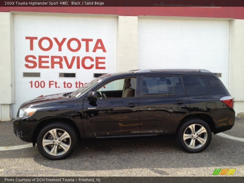 Black / Sand Beige 2009 Toyota Highlander Sport 4WD
