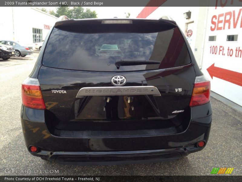 Black / Sand Beige 2009 Toyota Highlander Sport 4WD