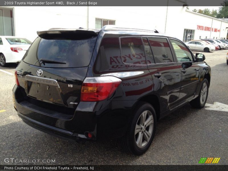 Black / Sand Beige 2009 Toyota Highlander Sport 4WD