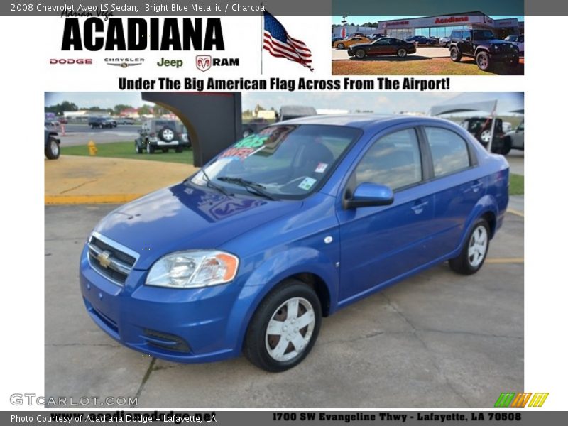 Bright Blue Metallic / Charcoal 2008 Chevrolet Aveo LS Sedan