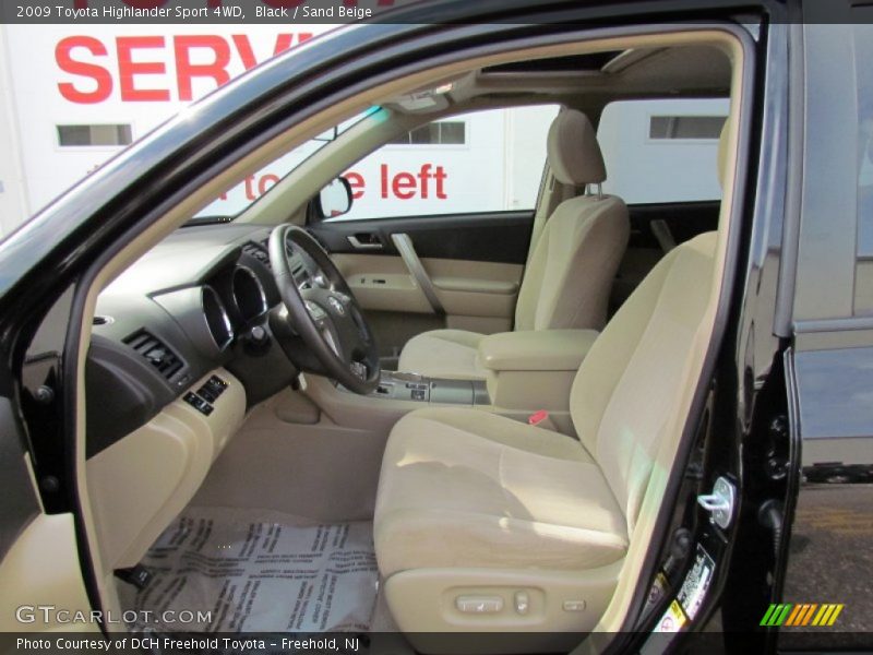 Black / Sand Beige 2009 Toyota Highlander Sport 4WD
