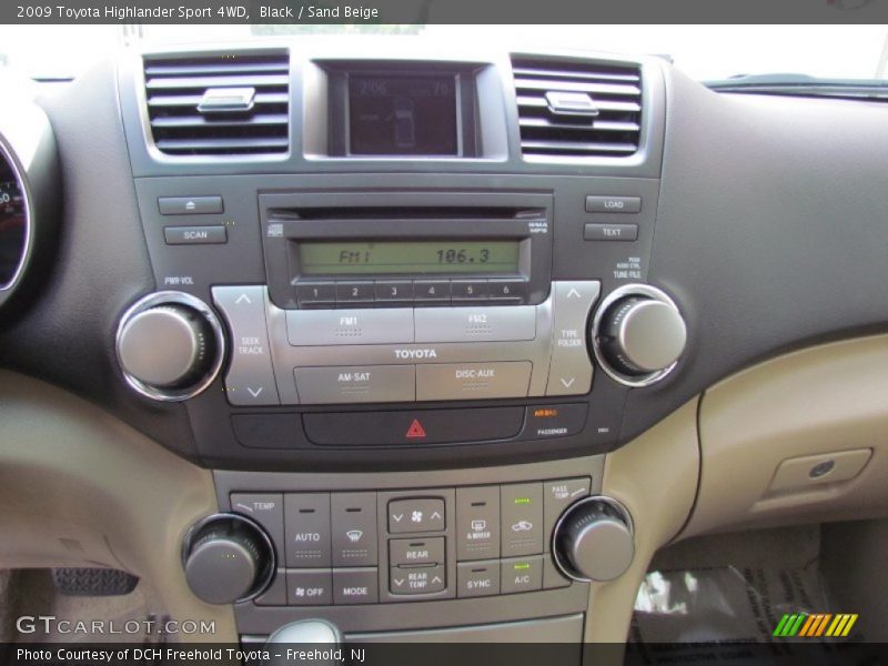 Black / Sand Beige 2009 Toyota Highlander Sport 4WD