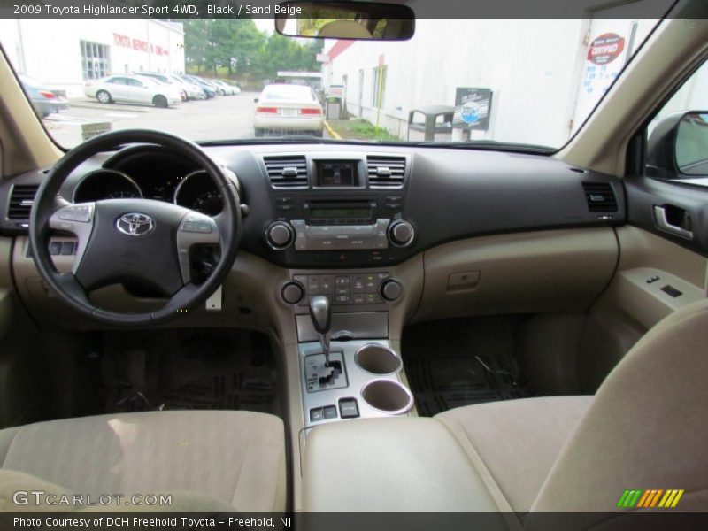 Black / Sand Beige 2009 Toyota Highlander Sport 4WD
