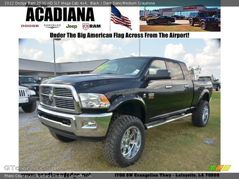 Black / Dark Slate/Medium Graystone 2012 Dodge Ram 2500 HD SLT Mega Cab 4x4