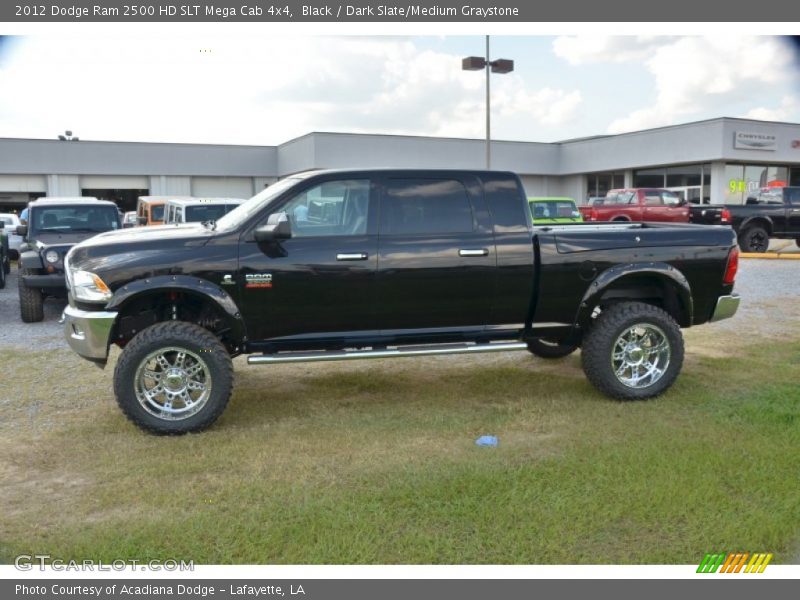 Black / Dark Slate/Medium Graystone 2012 Dodge Ram 2500 HD SLT Mega Cab 4x4