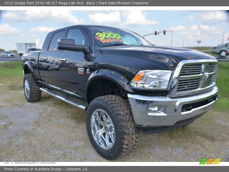 Black / Dark Slate/Medium Graystone 2012 Dodge Ram 2500 HD SLT Mega Cab 4x4
