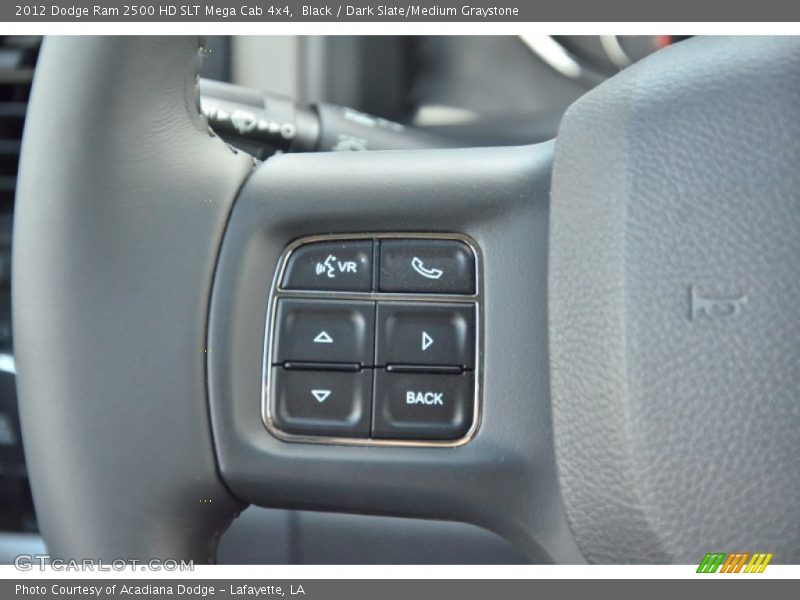 Black / Dark Slate/Medium Graystone 2012 Dodge Ram 2500 HD SLT Mega Cab 4x4