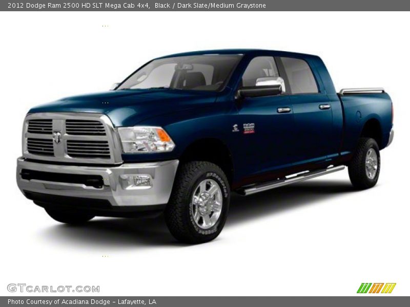 Black / Dark Slate/Medium Graystone 2012 Dodge Ram 2500 HD SLT Mega Cab 4x4