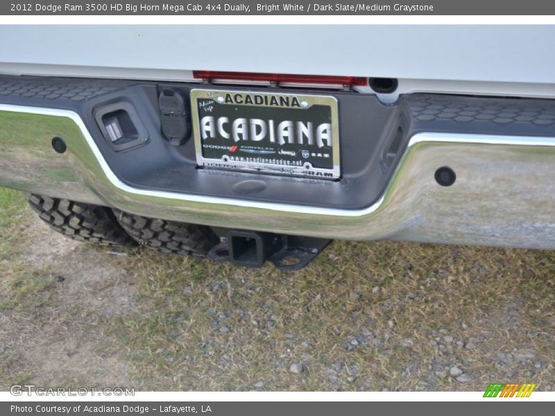 Bright White / Dark Slate/Medium Graystone 2012 Dodge Ram 3500 HD Big Horn Mega Cab 4x4 Dually