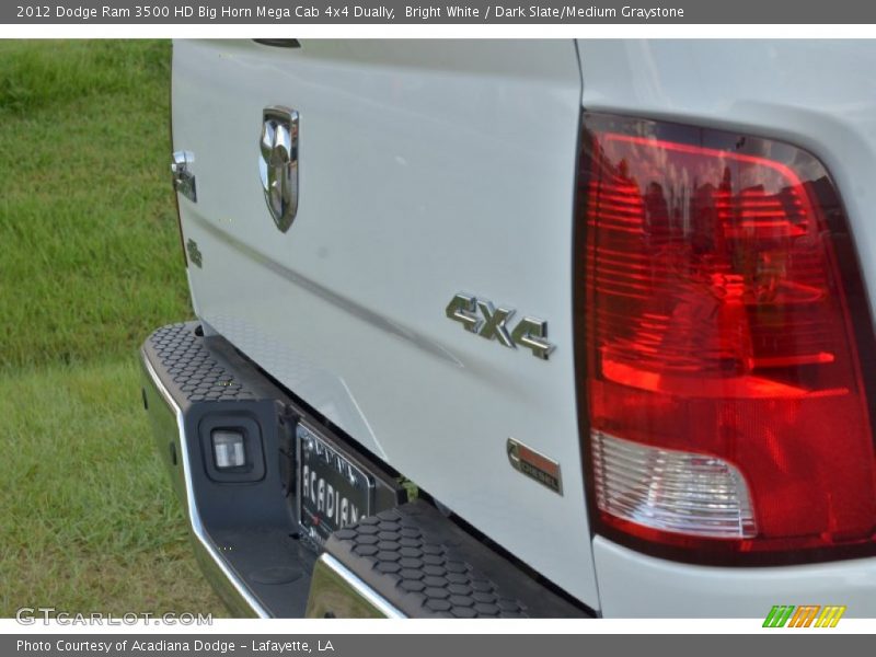 Bright White / Dark Slate/Medium Graystone 2012 Dodge Ram 3500 HD Big Horn Mega Cab 4x4 Dually