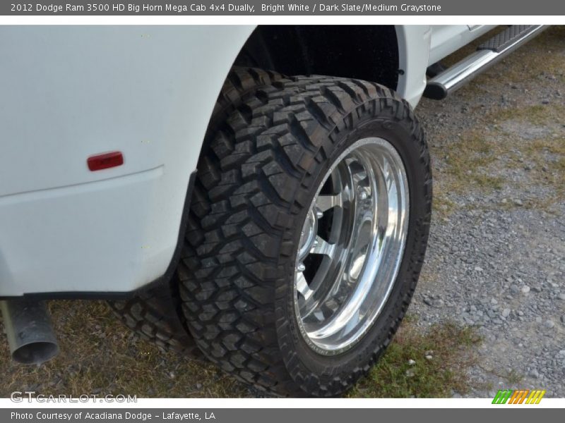 Bright White / Dark Slate/Medium Graystone 2012 Dodge Ram 3500 HD Big Horn Mega Cab 4x4 Dually
