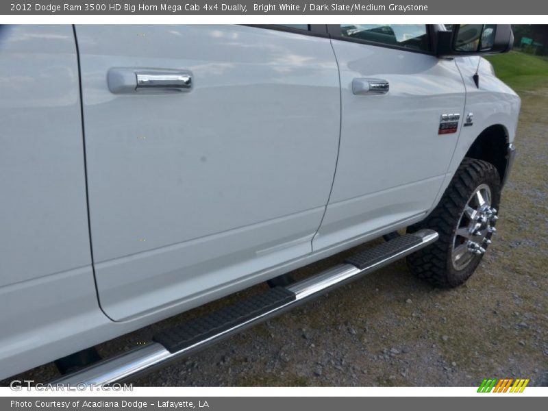 Bright White / Dark Slate/Medium Graystone 2012 Dodge Ram 3500 HD Big Horn Mega Cab 4x4 Dually