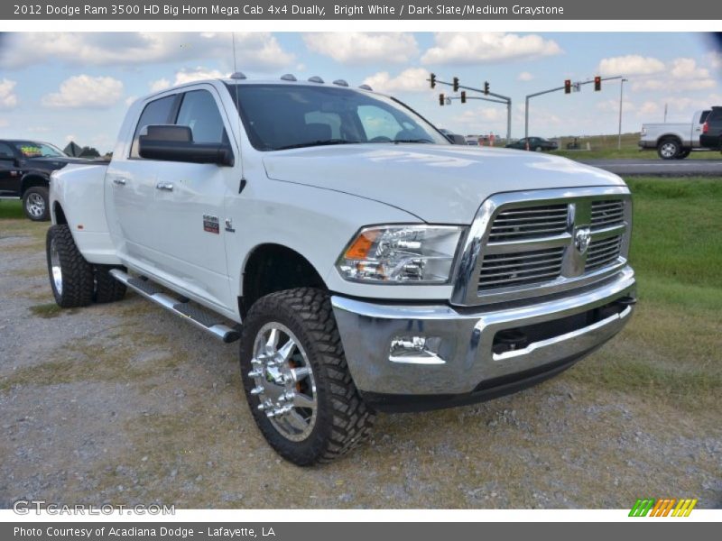 Front 3/4 View of 2012 Ram 3500 HD Big Horn Mega Cab 4x4 Dually