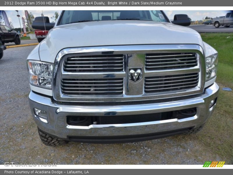 Bright White / Dark Slate/Medium Graystone 2012 Dodge Ram 3500 HD Big Horn Mega Cab 4x4 Dually